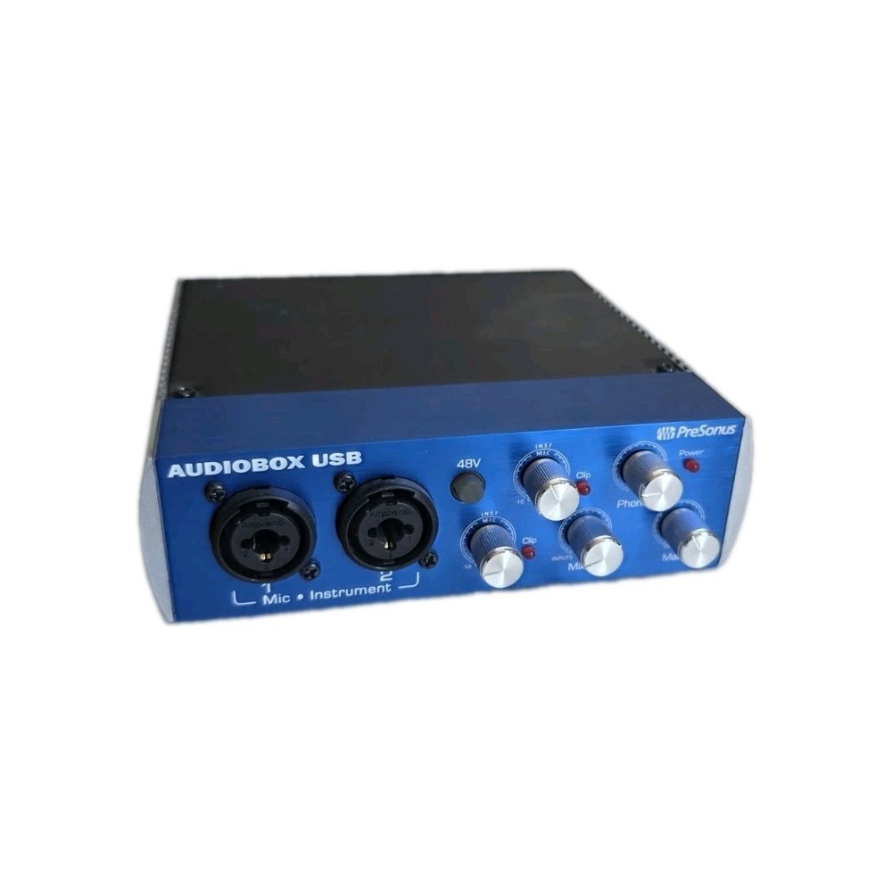 Blue PreSonus AUDIOBOX USB 96 2 Channel Midi Audio Interface 48V No Cables